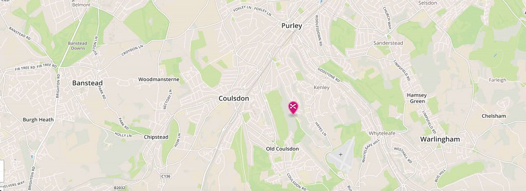 hairdresser in Purley, Kenley, Coulsdon and Old Coulsdon map